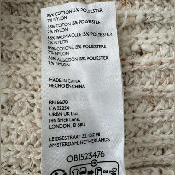 Anthropologie Bestie Cardigan Sweater in Ivory Size Medium NWOT - Picture 15 of 16